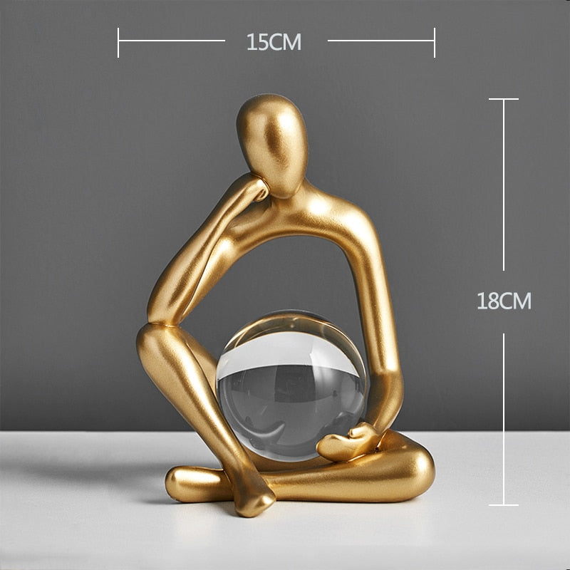 ABSTRACT THINKER STATUE HOME DECOR